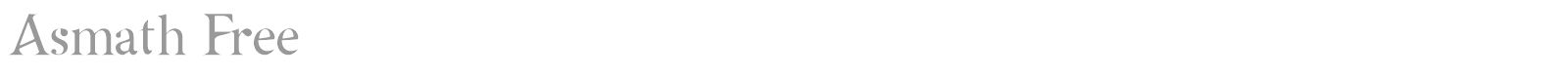 Asmath font preview